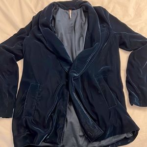 Velvet blazer in teal by Free People, m
